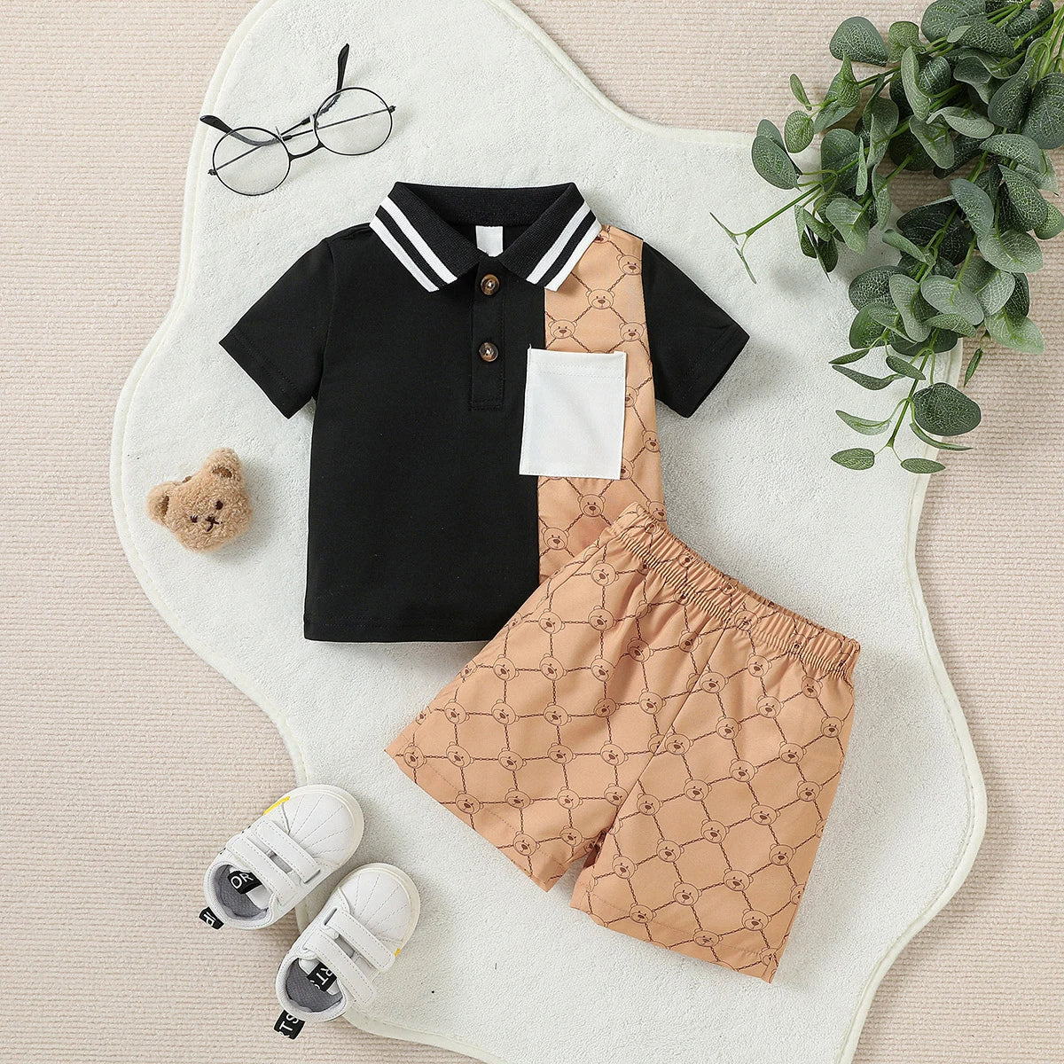 2-teiliges Kinder-Set „Little Trendsetter“ – Stilvolles Polo-Shirt & Shorts für Jungen
