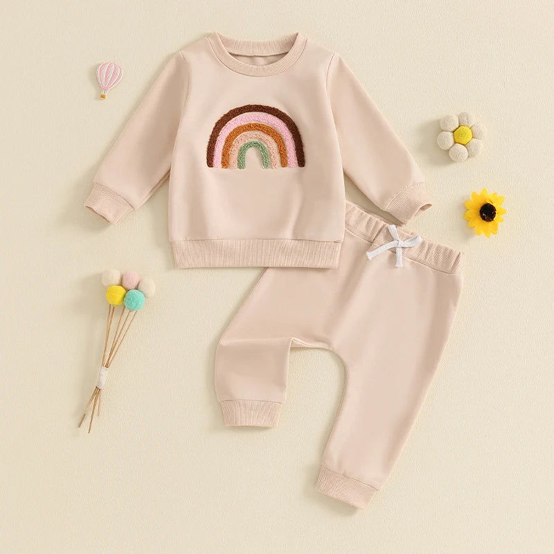 Baby Set 2-teilig für Mädchen | Regenbogen