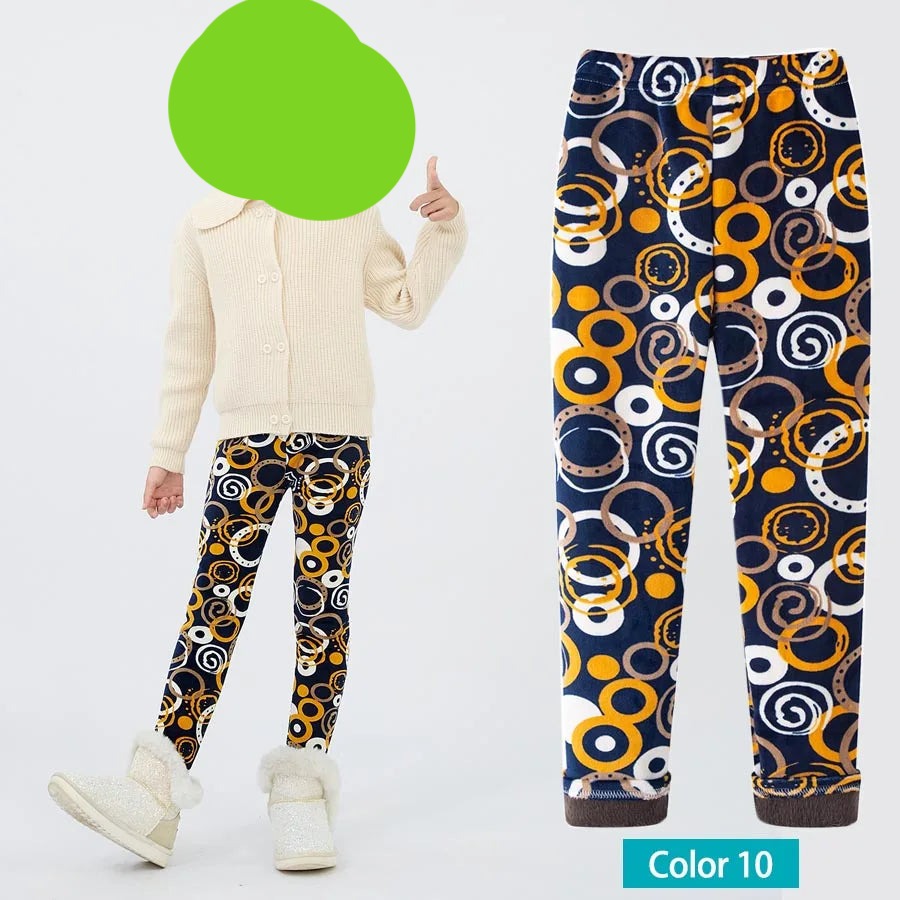 Leggings für Mädchen mit Fleece-Innenleben