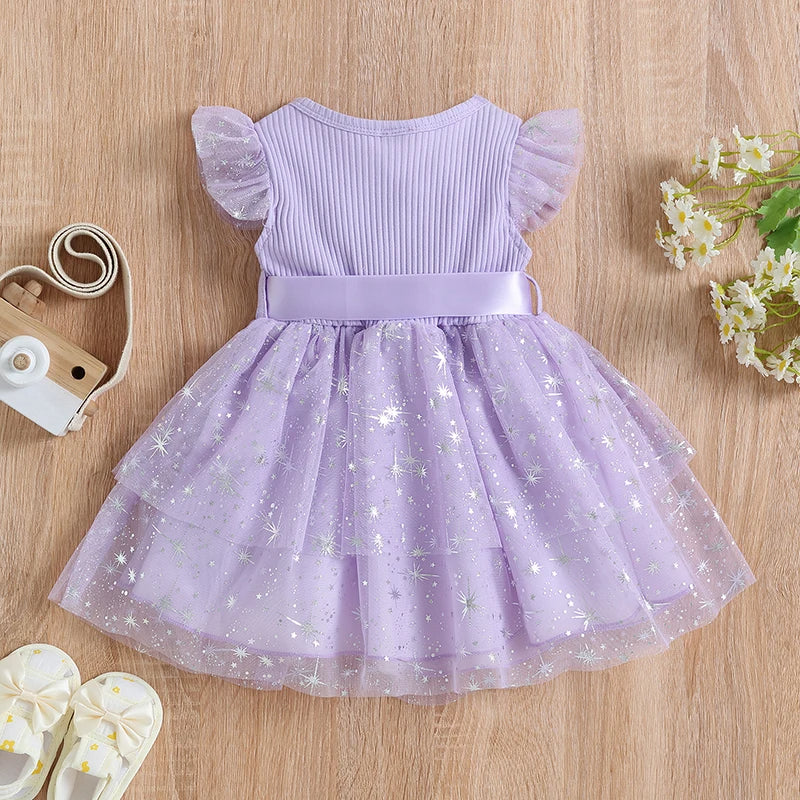 Kleid Ärmellos in Rosa & Lila | Little Star