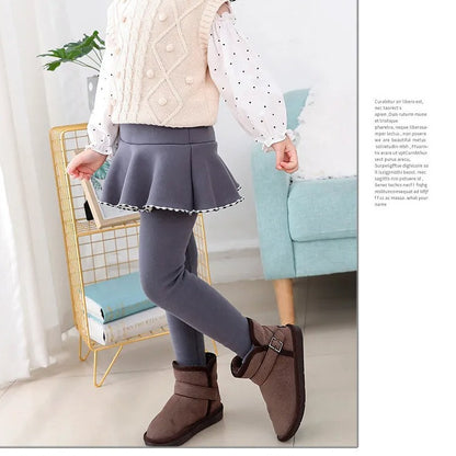 Leggings mit Rock und kuscheligem Fleece-Innenleben