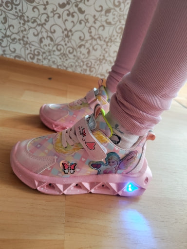 Leuchtende Kinder-Sneaker mit Schmetterlings-Design