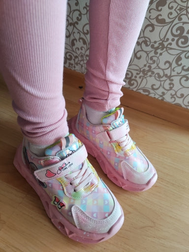 Leuchtende Kinder-Sneaker mit Schmetterlings-Design