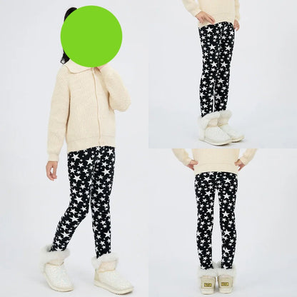 Leggings für Mädchen mit Fleece-Innenleben