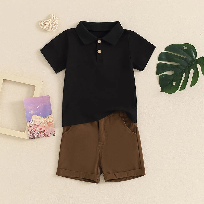 Jungen-Poloshirt & Shorts Set
