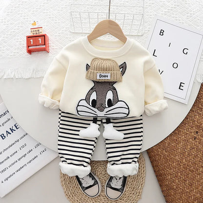 Trendiges 2-Teiler Kinder Outfit für Jungen mit Cartoon-Motiv