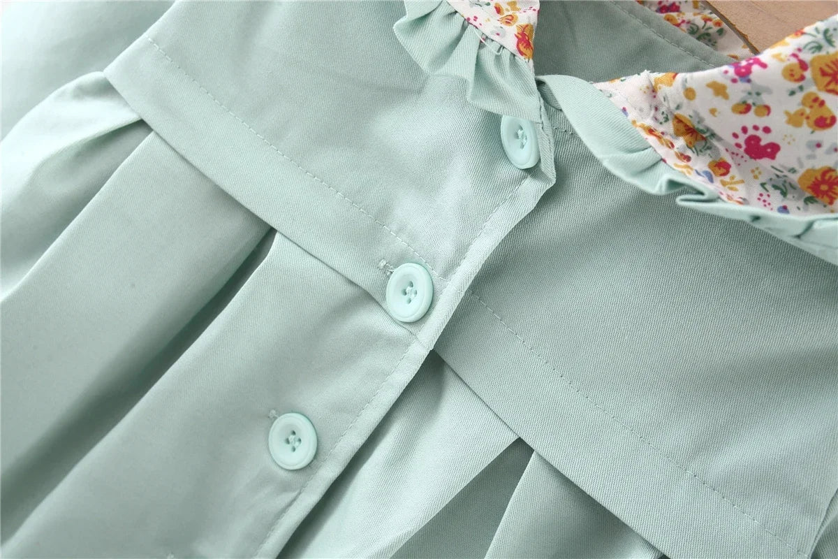 Mädchen Kapuzenjacke mit Blumenfutter – 8 Farben