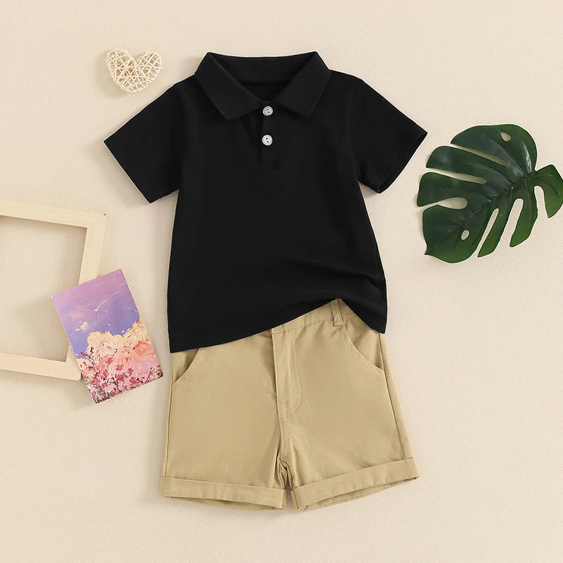 Jungen-Poloshirt & Shorts Set