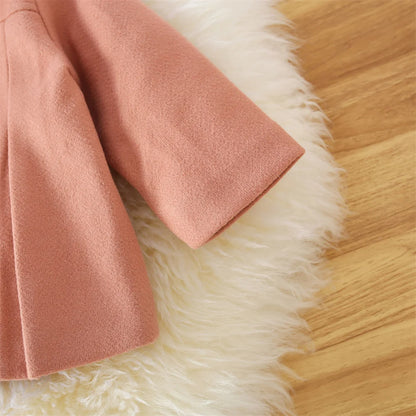 Baby Mantel für Mädchen - Schwarz, Rosa oder Beige