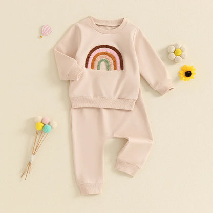 Baby Set 2-teilig für Mädchen | Regenbogen