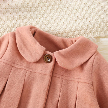 Baby Mantel für Mädchen - Schwarz, Rosa oder Beige