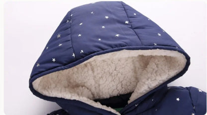 Winterjacke mit Kapuze / Innenleben aus Teddyfell