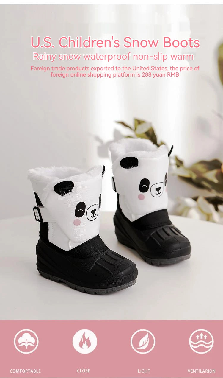 Kuschelige Panda-Winterstiefel für Kinder – Wärme und Spaß in jedem Schritt