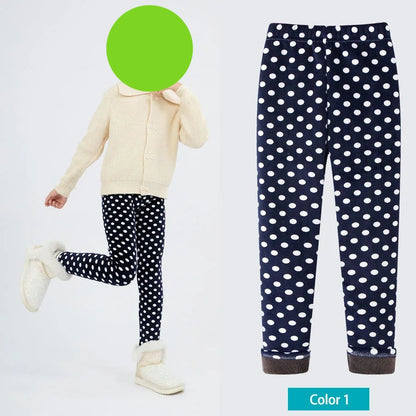 Leggings für Mädchen mit Fleece-Innenleben