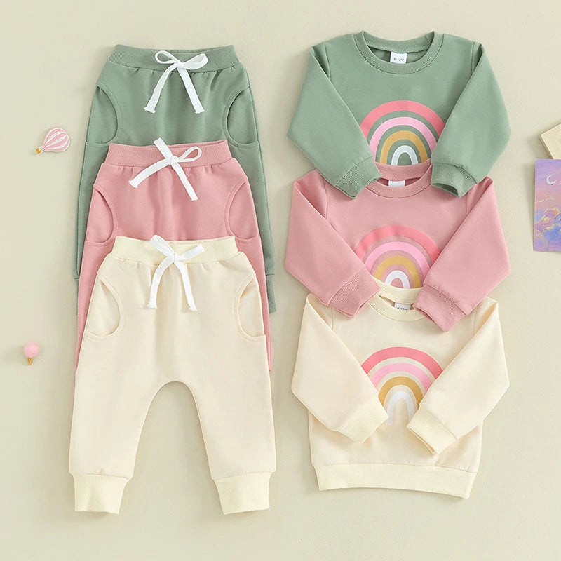 Baby Set 2-teilig für Mädchen | Regenbogen