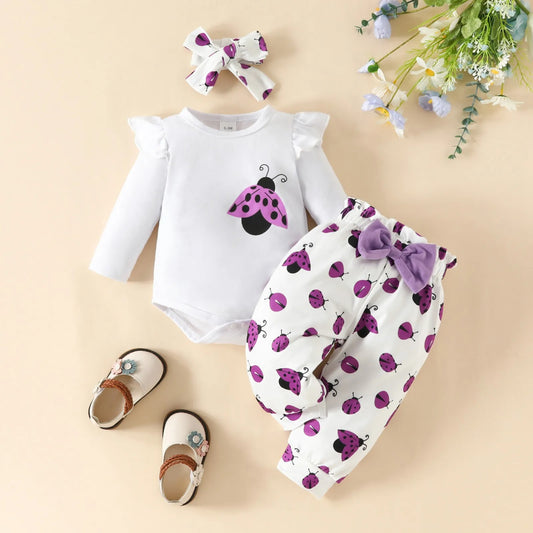 Baby Set 3-teilig für Mädchen | Marienkäfer