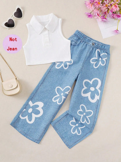 Blütenzauber-Set – Stilvolle Leichtigkeit für kleine Mädchen