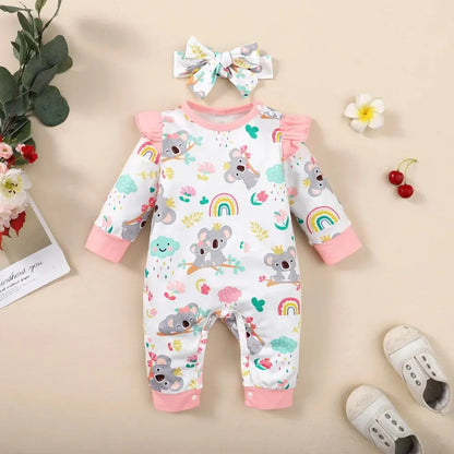 Overall mit Kopfband für Mädchen Koala