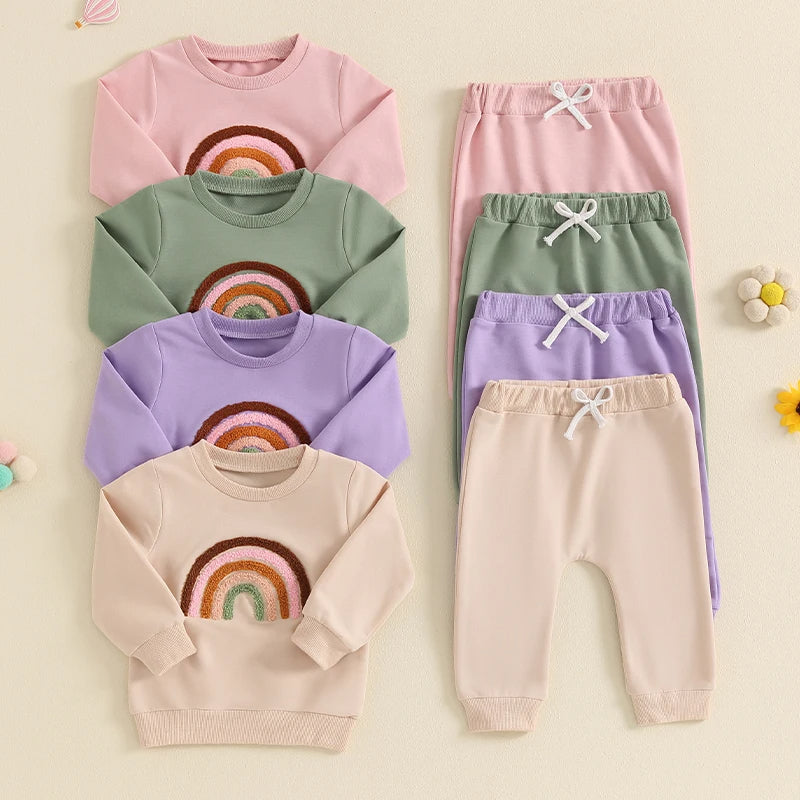 Baby Set 2-teilig für Mädchen | Regenbogen