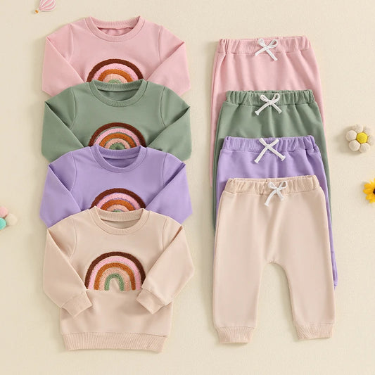 Baby Set 2-teilig für Mädchen | Regenbogen