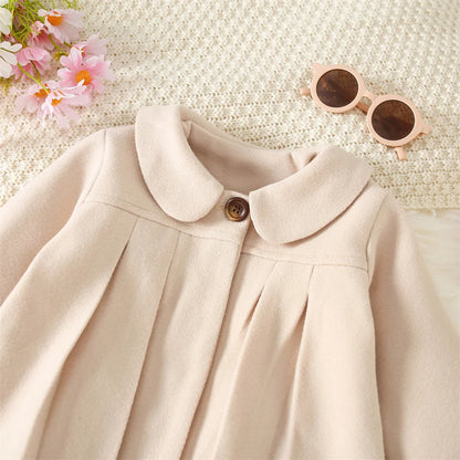 Baby Mantel für Mädchen - Schwarz, Rosa oder Beige