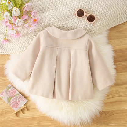 Baby Mantel für Mädchen - Schwarz, Rosa oder Beige