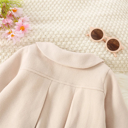Baby Mantel für Mädchen - Schwarz, Rosa oder Beige