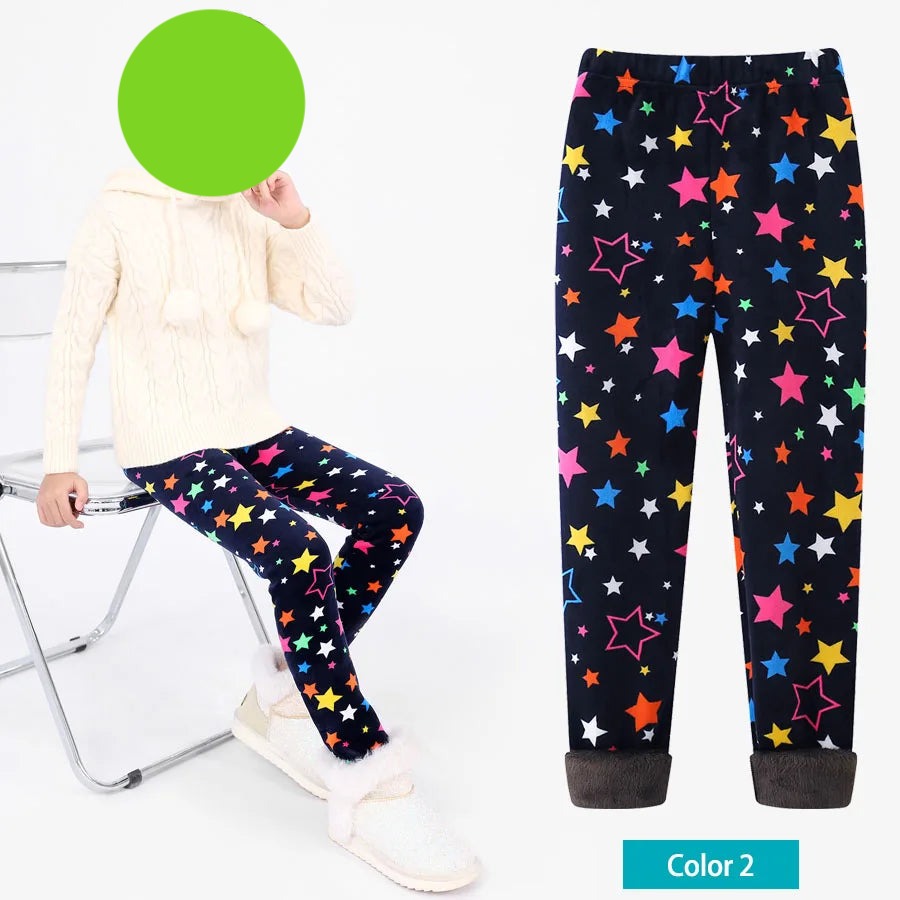 Leggings für Mädchen mit Fleece-Innenleben