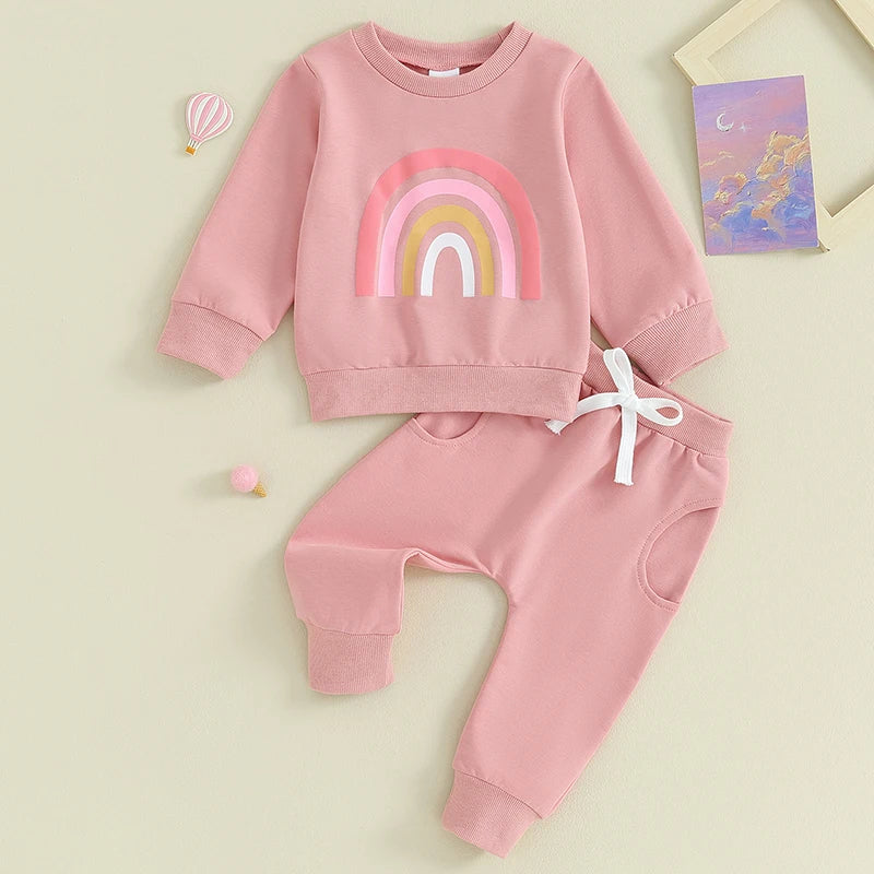 Baby Set 2-teilig für Mädchen | Regenbogen