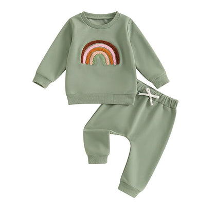 Baby Set 2-teilig für Mädchen | Regenbogen