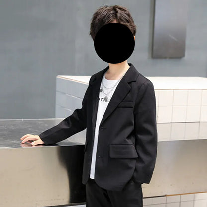 Blazer einfarbig in Schwarz für Kinder