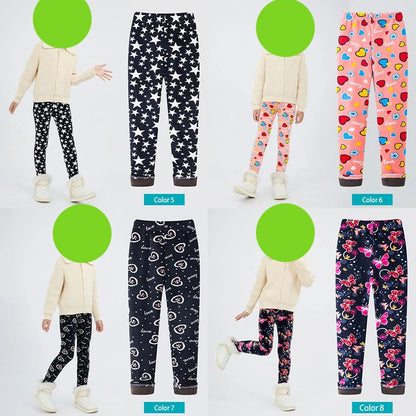 Leggings für Mädchen mit Fleece-Innenleben