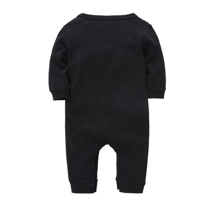 Baby Strampler einfarbig in Schwarz
