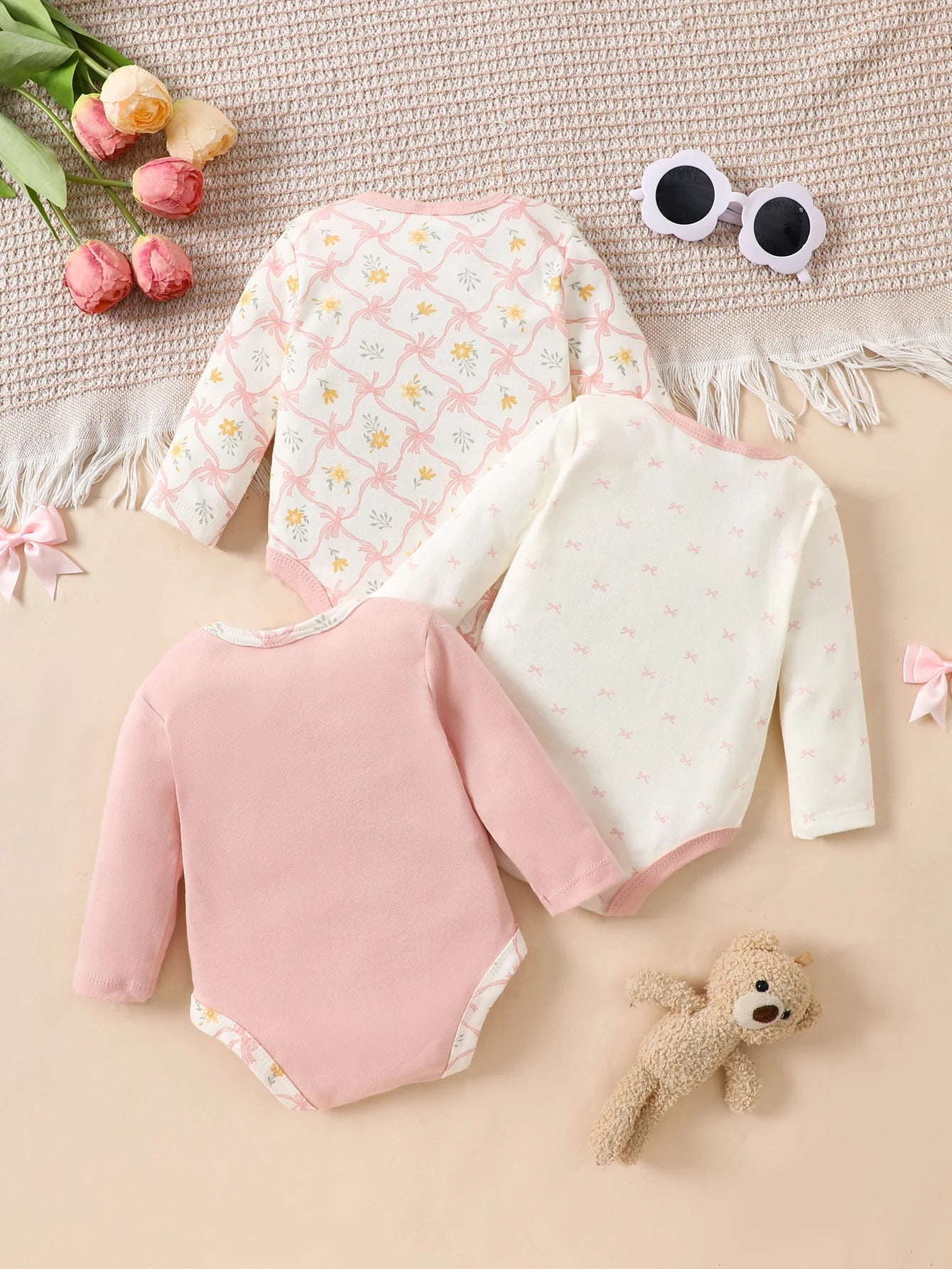 3er-Set Baby-Bodys „Little Bear Dreams“ – Sanft, süß & praktisch