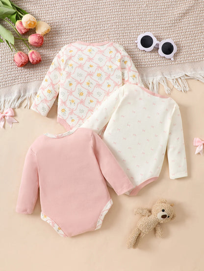 3er-Set Baby-Bodys „Little Bear Dreams“ – Sanft, süß & praktisch