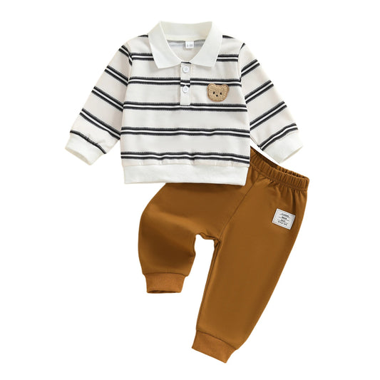 2-teiliges Kinder-Outfit mit Streifen-Shirt & Hose
