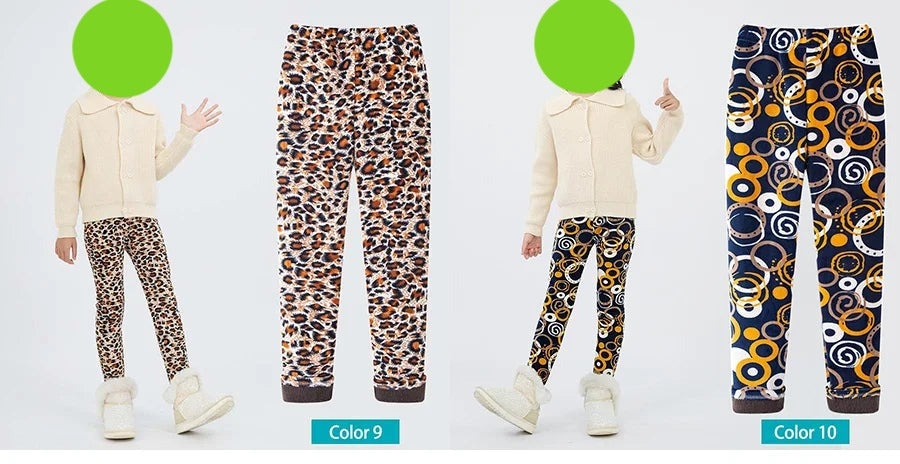 Leggings für Mädchen mit Fleece-Innenleben