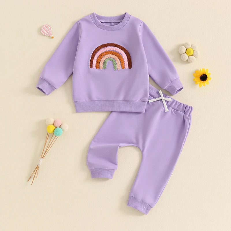 Baby Set 2-teilig für Mädchen | Regenbogen