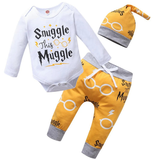 Baby Set „Snuggle This Muggle“ – 3-teiliges Outfit für Babys
