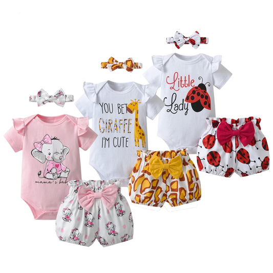 Set 3-teilig für Mädchen | Sommer-Outfit für Babys und Kleinkinder