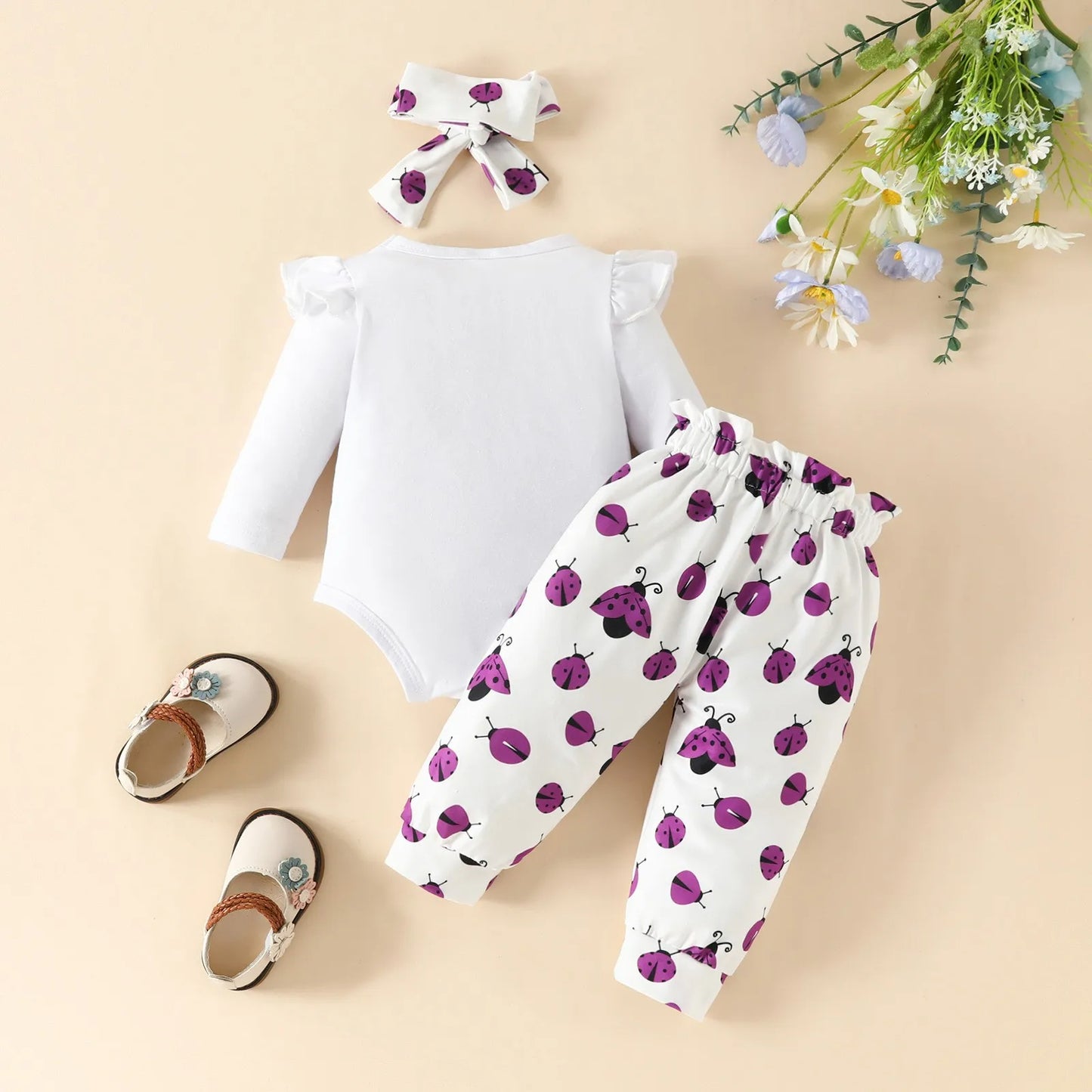 Baby Set 3-teilig für Mädchen | Marienkäfer