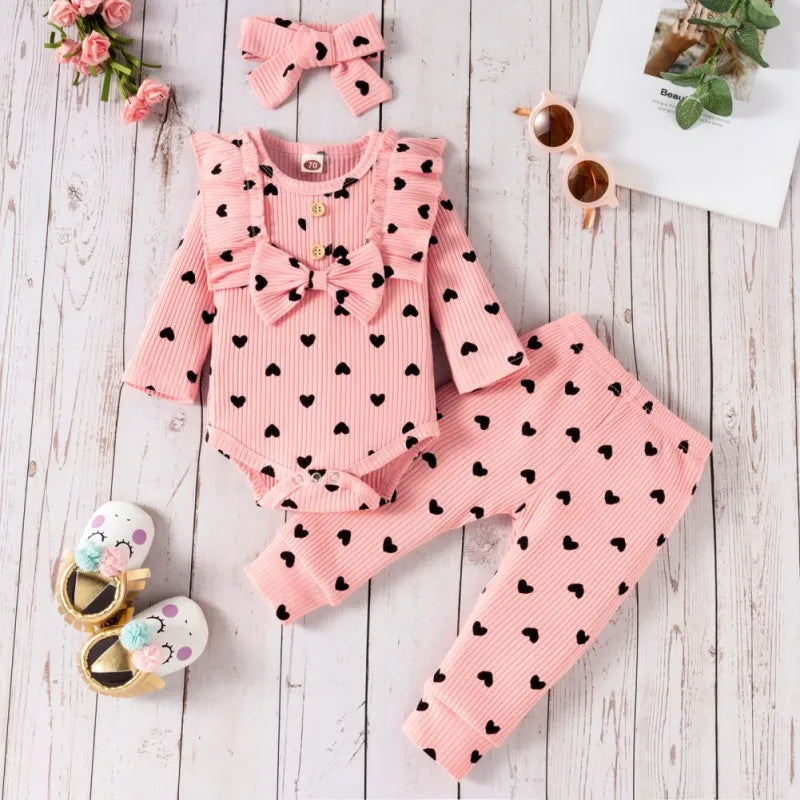 Baby Set 3-teilig für Mädchen | Sweet Heart