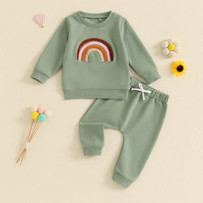 Baby Set 2-teilig für Mädchen | Regenbogen