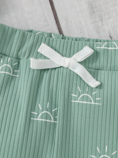 Baby Jungen 2-teiliges Outfit mit Sonnen-Print – Body & Hose