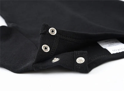 Baby Strampler einfarbig in Schwarz
