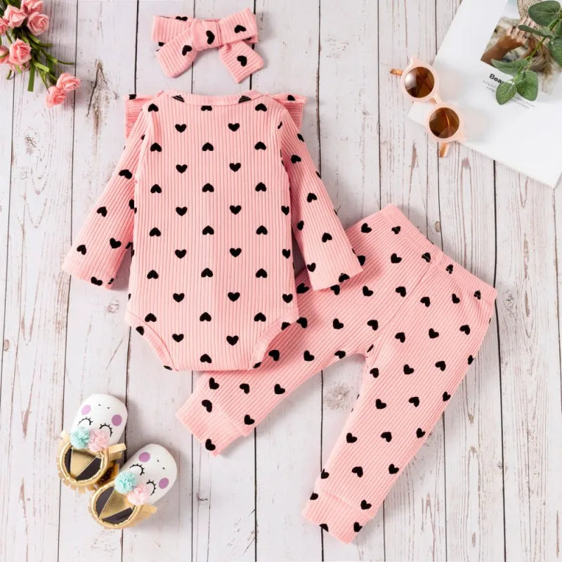 Baby Set 3-teilig für Mädchen | Sweet Heart