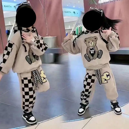 Kuscheliger Bären-Hoodie & Jogger-Set für Kinder