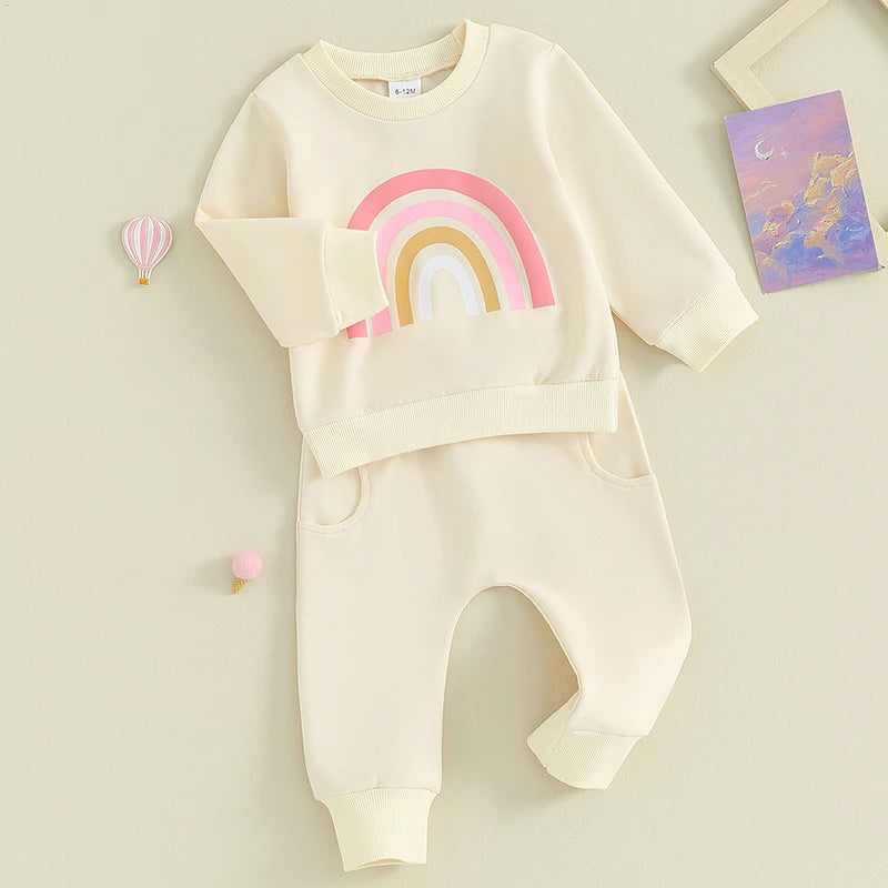 Baby Set 2-teilig für Mädchen | Regenbogen