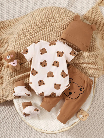 Baby Set 3-teilig für Jungen | Bär