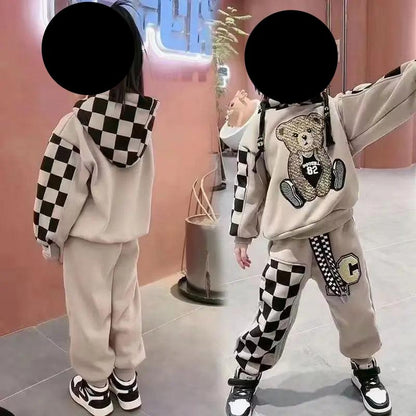 Kuscheliger Bären-Hoodie & Jogger-Set für Kinder